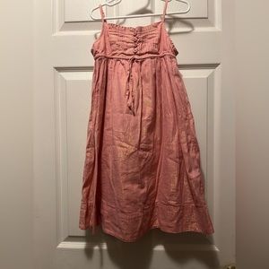 Pink/gold metallic dress GAP girls xs